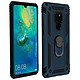 Avizar Coque Huawei Mate 20 Bi matière Rigide Souple Bague Support Vidéo bleu nuit Coque de protection spécialement conçue pour le Huawei Mate 20, Bleu Nuit