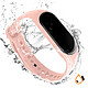 Avis Avizar Bracelet pour Xiaomi Mi Band 5 / 6 / 7 Silicone Soft Touch Waterproof Rose Poudré