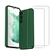 Acheter Evetane Coque Samsung Galaxy S23 Silicone liquide Vert Foret + 2 Vitres en Verre trempé Protection écran Antichocs