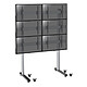 KIMEX 031-2600K2 Support sur pieds mur d'images pour 6 écrans TV 45''-55'' - A roulettes