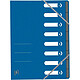 OXFORD Trieur Top File+, A4, 8 compartiments, bleu Trieur