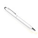 Avizar Stylet Écran Tactile Universel Embout Silicone Stylo A Bille Clip Intégré Blanc - Un stylet universel, 2 en 1, conçu pour les écrans tactiles : tablette, smartphone, Kindle, iPad.