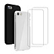 Acheter Evetane Lot de 2 Coques iPhone 7/8/ SE 2020/ SE 2022 transparente Motif et Noire Antichoc Silicone + 2 Vitres en verre trempé Protection écran