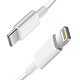 Avizar Câble USB-C vers lightning blanc 2m Power Delivery - charge et synchronisation Câble de charge et de synchronisation USB Type C vers Lightning