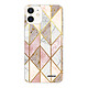 Evetane Coque iPhone 12 mini 360 intégrale transparente Motif Marbre Rose Losange Tendance Coque iPhone 12 mini 360 intégrale transparente Marbre Rose Losange Tendance