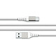 Force Power Câble Renforcé USB A/USB C 3m - 3A Blanc Blanc Un câble de charge et de synchronisation USB-A vers USB-C 3A