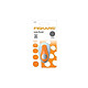 FISKARS Perforatrice à levier M 'cercle' 25 mm Blanc / orange Perforateur à motif