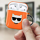 Acheter Coque Airpods Silicone gel Mousqueton Choupette Ikonik Karl Lagerfeld orange