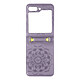 Avizar Coque pour Samsung Galaxy Z Flip 5 Motif fleur  Collection Mandala Blossom Violet - Coque en simili cuir Collection Mandala Blossom, préservant votre précieux Samsung Galaxy Z Flip 5 au quotidien