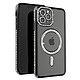 Avizar Coque Diamant pour iPhone 13 Pro Max Protection MagSafe Contour Strass Noir Dos transparent laissant parfaitement visible la couleur d'origine de votre iPhone pour un look unique