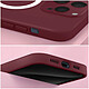 Avizar Coque Magsafe pour iPhone 15 Pro Max Silicone Souple Soft touch  Bordeaux pas cher