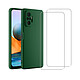 Acheter Evetane Coque Xiaomi Redmi Note 10 Pro Silicone liquide Vert Foret + 2 Vitres en Verre trempé Protection écran Antichocs