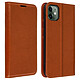 Avizar Étui iPhone 11 Folio Cuir Véritable Porte cartes Support Vidéo camel Housse de protection spécialement conçue pour Apple iPhone 11