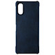 Avizar Coque pour Sony Xperia 5 V Rigide revêtement Simili Cuir  Bleu nuit Une coque de protection bi-matière Bleu nuit pour votre Sony Xperia 5 V