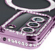 Avis Avizar Coque Diamant pour Samsung Galaxy S22 MagSafe Contour Strass Violet