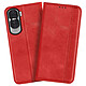 Acheter Avizar Étui pour Honor 90 Lite Portefeuille Motif Croisillon CrossWeave Wallet rouge