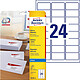 AVERY Lot de 600 étiquettes Adresse sur 25 feuilles 63,5 x 33,6 mm jet d'encre Blanc Etiquettes d'adresse