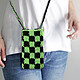 Avizar Sac Bandoulière Vert 100% Fait Main,  Collection Handmade with Love pas cher