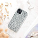 Acheter Avizar Coque iPhone 13 Mini Design Paillettes Rigide Finition Relief Argenté