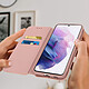 Avis Avizar Housse Galaxy S21 Plus Étui Folio Portefeuille Fonction Support rose champagne