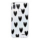 Evetane Coque Samsung Galaxy A20e 360 intégrale transparente Motif Coeurs Noirs Tendance Coque Samsung Galaxy A20e 360 intégrale transparente Coeurs Noirs Tendance