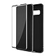 Avizar Coque pour Samsung Galaxy S10 Souple Noir et Verre Trempé 9H  Contour Noir Pack coque + verre trempé pour protéger intégralement votre Samsung Galaxy S10