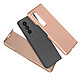 Avizar Coque Samsung Z Fold 3 en 2 Parties Rigide Bande Antidérapante Rose gold Coque de protection spécialement conçu pour le Samsung Galaxy Z Fold 3