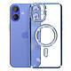 Avizar Coque Diamant pour iiPhone 16 Protection MagSafe Contour Strass Bleu pas cher