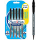 PAPER MATE Stylo à bille FlexGrip Ultra, blister de 5, noir Stylo à bille