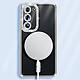 Avizar Coque Diamant pour Samsung Galaxy S23 MagSafe Contour Strass Argent pas cher