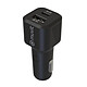 Muvit Chargeur Voiture Allume cigare PD USB-C 30W - QC 3.0 USB-A 18 W Noir Le chargement de deux appareils différents en toute sécurité et rapidement avec une puissance totale de 48W