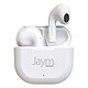 Jaym Écouteurs Sans Fil True Wireless TS-123B 5.0 avec Micro et Commandes Tactiles Blanc