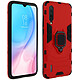 Avizar Coque Xiaomi Mi 9 Lite Bi-matière Bague Métallique Support Vidéo Rouge Coque antichoc spécialement conçue pour le Xiaomi Mi 9 Lite