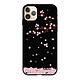 Evetane Coque iPhone 11 Pro Silicone Liquide Douce noir Chute De Fleurs Coque iPhone 11 Pro Silicone Liquide Douce noir Chute De Fleurs Ecriture Tendance et Design