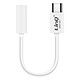 LinQ Adaptateur Audio USB C vers Jack 3.5mm Compatible commande vocale Blanc pas cher