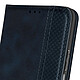 Avizar Étui pour Honor 90 Lite Portefeuille Motif Croisillon CrossWeave Wallet bleu pas cher