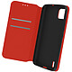 Avizar Housse Folio Wiko Y62 et Y62 Plus Portefeuille Fonction Support Vidéo rouge - Espace de rangement pour cartes dans le clapet