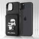 Karl Lagerfeld Coque pour Apple iPhone 15 Saffiano avec porte-cartes Noir pas cher