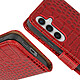 Acheter Avizar Étui Cuir pour Samsung Galaxy S24 Portefeuille RFID Motif Crocodile Rouge