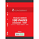 CONQUÉRANT Feuillets mobiles A4 cm 100 pages 80g grands carreaux verts x 10 Copies simples ou Feuillets mobiles