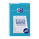 OXFORD Bloc de 60 fiches bristol 125X200 perforées Q5/5 blanc Fiche Bristol