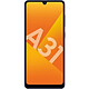 Samsung Galaxy A31 64Go Bleu · Reconditionné Smartphone 4G-LTE - Helio P65 Mediatek Octa-Core 2.0 Ghz - RAM 4 Go - Ecran tactile 6.4" 2400 x 1080 - 64Go - NFC/Bluetooth 5.0 - 5000 mAh - Android 10Q