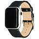 Avis DBRAMANTE1928 Bracelet Bornholm Cuir pour Apple Watch 42-44mm 42-44 mm Noir / Argent