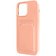 Avizar Coque pour iPhone 14 Pro Max Silicone Souple Porte-carte Fine Légère  rose - Coque combinant protection et praticité, conçue pour votre iPhone 14 Pro Max