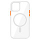 Avizar Coque pour iPhone 12 Mini Magsafe Antichoc Cercle magnétique Orange Coque Magsafe Orange en Polycarbonate, iPhone 12 Mini