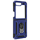 Avizar Coque pour Samsung Galaxy Z Flip 5 Antichoc Hybride Bague Support Magnétique  Bleu Nuit - Coque bi-matière bleu nuit de la série ArmoRing, spécifiquement conçue pour Samsung Galaxy Z Flip 5