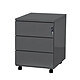 VINCO Caisson Mobile 3 tiroirs de rangement, H.567 x L,418 x P,541 Anthracite Caisson de bureau