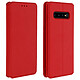 Avizar Housse Samsung Galaxy S10 Étui Folio Porte-carte Fonction Stand - Rouge - Étui Flip book cover spécialement conçu pour Samsung Galaxy S10.