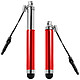 Avizar Stylet Retractable Rouge pour écran Tactile - Attache Jack 3.5 mm - Stylet universel rétractable pour écran tactile.