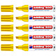 EDDING Marqueur Permanent 500 Corps Alu Jaune Pointe Large Biseautée 2-7 mm x 5 Marqueur permanent